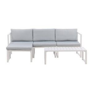 Salvador Soffgrupp, Vit, Bord: Höjd:35 Längd:103 Bredd:55 Soffa: Djup:70 Höjd:65 Bredd:200