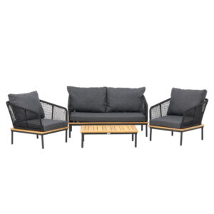 Andorra Loungegrupp, Svart, Bord: Höjd:27 Längd:90 Bredd:60