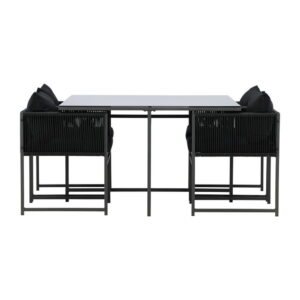 Noto Matgrupp, Bord:120x120x73Sofa:58x54x69