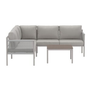 Kos Hörnsoffgrupp, Bord: 40 x 63 x 63, Soffa: 67 x 68 x 199