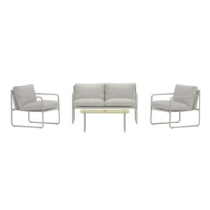 Thassos Soffgrupp, Bord: 38 x 90 x 50, Soffa: 78 x 72 x 128