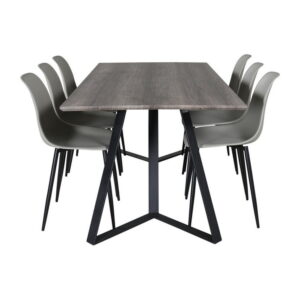 Matgrupp Marina med stolarna Polar, Bord: 75x180x90