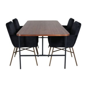 Matgrupp Uno med stolarna Petra, Bord: 74x200x90
