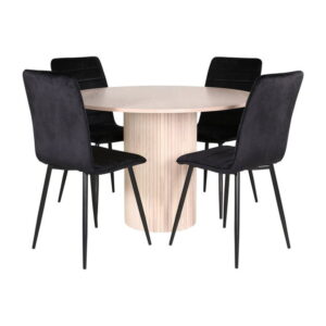 Bianca Matbord med Windu Stolarna, Table: ⌀110
