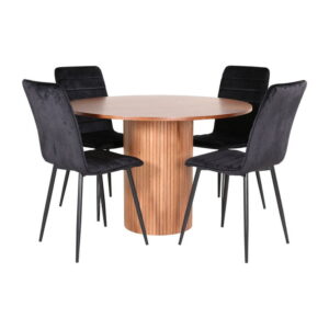 Bianca Matbord med Windu Stolarna, Table: ⌀110