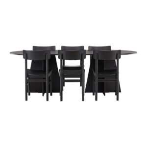 Bootcut Matbord med Montros Stolarna, Bord: 230 x 115