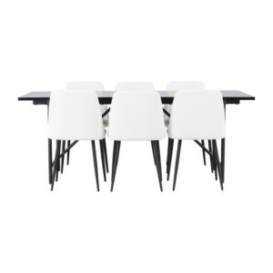 Astrid Matbord med Night Stolarna, Table: 200 x 90