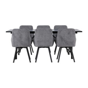 Astrid Matbord med Rosie Stolarna, Table: 200 x 90