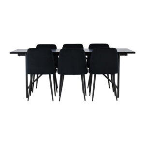 Astrid Matbord med Night Stolarna, Table: 200 x 90