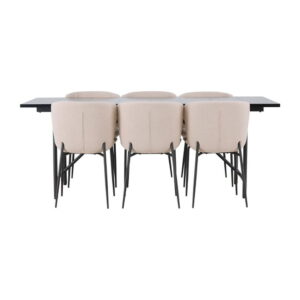 Astrid Matbord med Modesto Stolarna, Table: 200 x 90