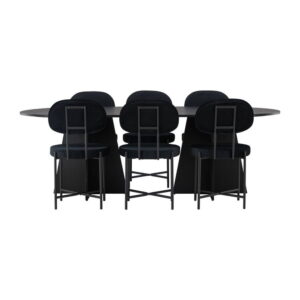 Bootcut Matbord med Stella Stolarna, Bord: 230 x 115