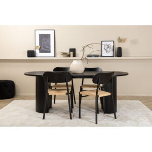 Bianca Matbord med Polly Stolarna, Table: 200 x 90