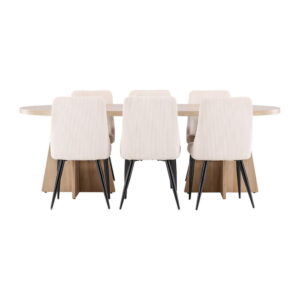 Bootcut Matbord med Leone Stolarna, Bord: 230 x 115