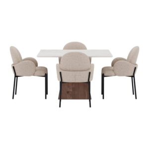 Cael Matgrupp med stolarna Blom, Bord: 75 x 120 x 120