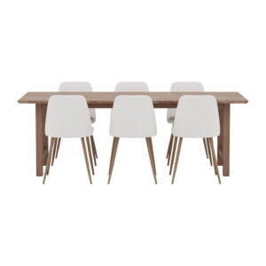 Count Matgrupp med stolarna Night, Bord: 75 x 220 x 100