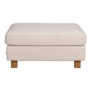 Hartsville fotpall ljusbeige tyg Cayenne #102/ekben