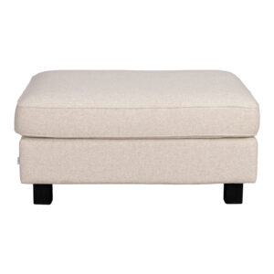 Hartsville fotpall ljusbeige tyg Cayenne #102/svarta ekben